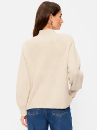 SoSoft Mock-Neck Shaker Sweater - Wish Bone — view 2