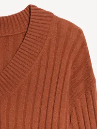 SoSoft Ribbed V-Neck Sweater - Apple Cinnamon — view 5