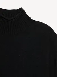 SoSoft Turtleneck Tunic Sweater - Black Jack — view 5