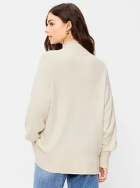 SoSoft Turtleneck Tunic Sweater - Wish Bone — view 2
