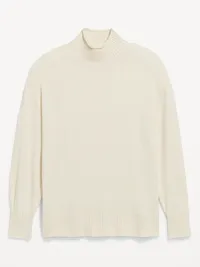 SoSoft Turtleneck Tunic Sweater - Wish Bone — view 4