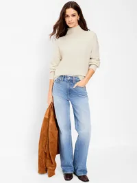 SoSoft Turtleneck Tunic Sweater - Wish Bone — view 3
