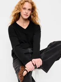 SoSoft V-Neck Sweater - Black Jack — view 3