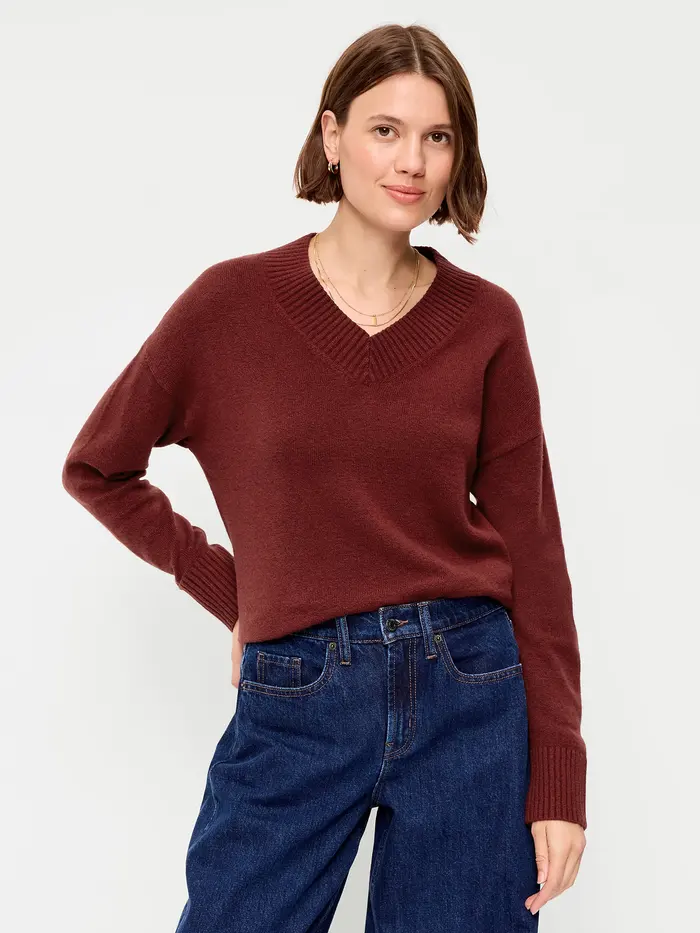 SoSoft V-Neck Sweater - Emberglow