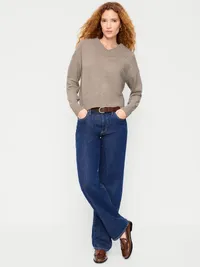 SoSoft V-Neck Sweater - Mushroom — view 3