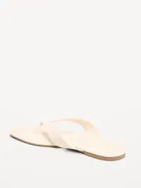 Square-Toe Flip-Flops for Women - Bone — view 5