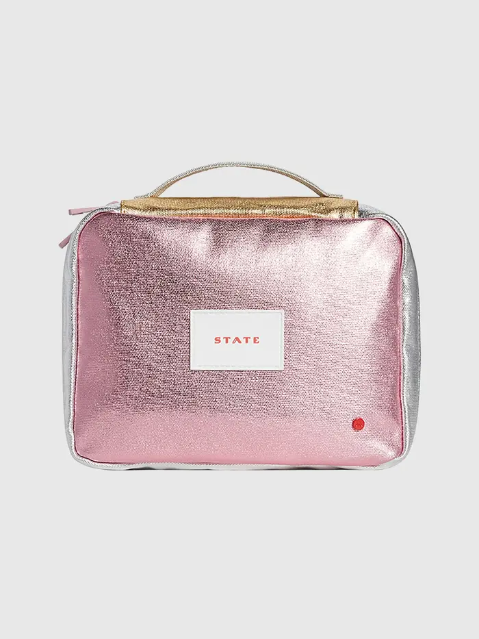 STATE Bensen Toiletry Kit - Pink/Silver