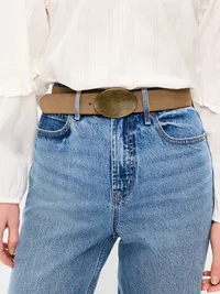 Statement Buckle Belt - Caramel — view 2