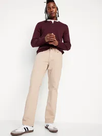 Straight Built-In Flex Jeans - Tan — view 3
