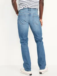 Straight Five-Pocket Built-In Flex Jeans - Medium Wash — view 2