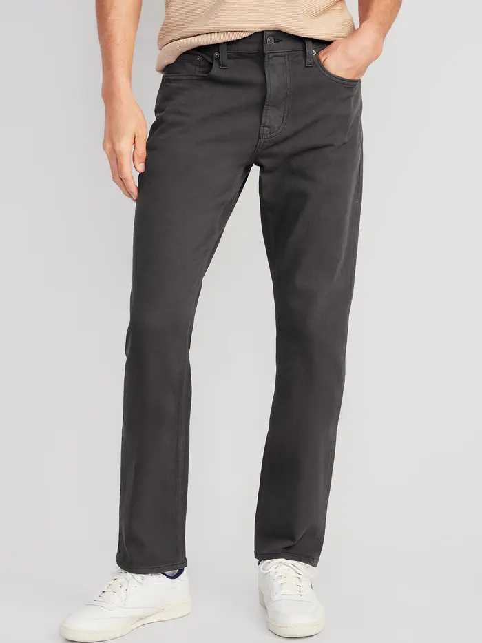 Straight Five-Pocket Pants - Dark Gray