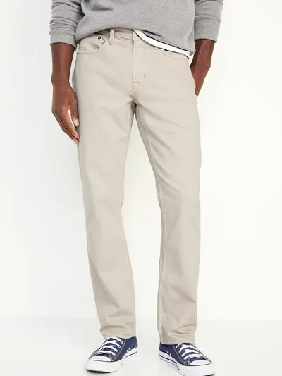 Straight Five-Pocket Pants - Light Khaki