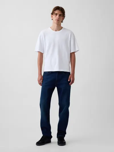 Straight Jeans - Worn dark