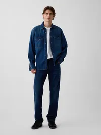 Straight Jeans - Worn dark — view 5
