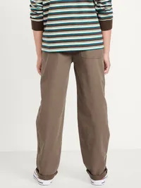 Straight Leg Built-In Flex Pull-On Pants for Boys - Brown — view 2