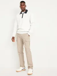 Straight Refined Tailored Cargo Pants - Beige — view 3