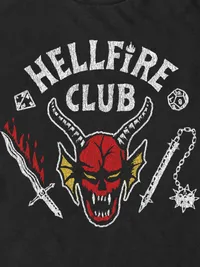 Stranger Things Hellfire Cut Graphic T-Shirt - Black — view 2