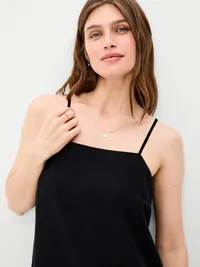 Strappy Mini Shift Dress - Black Jack — view 4
