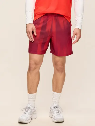 StretchTech Workout Shorts -- 7-inch inseam - Mystic Fire