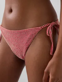 String Bikini Bottom - Red gingham — view 4