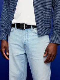 Structured Loose Non-Stretch Jeans - Light Wash — view 5