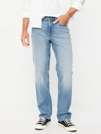 Structured Loose Non-Stretch Jeans - Medium Wash — view 2