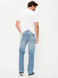 Structured Loose Non-Stretch Jeans - Medium Wash — view 3