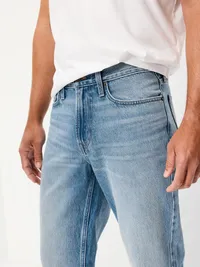Structured Loose Non-Stretch Jeans - Medium Wash — view 4