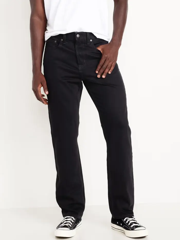 Structured Straight Non-Stretch Jean - Black Rinse