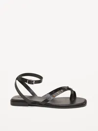 Studded Toe-Strap Sandals - Black Jack — view 4