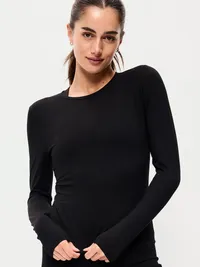 StudioSmooth Long-Sleeve Base Layer Top - Black Jack — view 4
