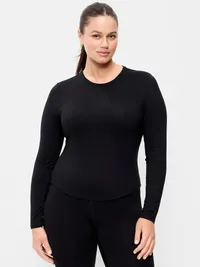 StudioSmooth Long-Sleeve Base Layer Top - Black Jack — view 5