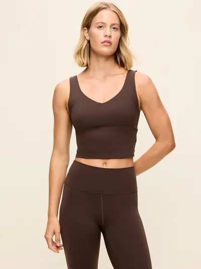 StudioSmooth Longline Top - Black Coffee