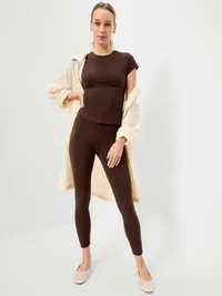 StudioSmooth Short-Sleeve Base Layer Top - Black Coffee — view 3