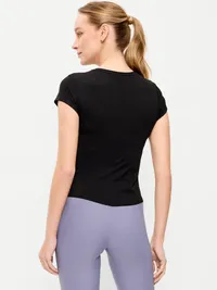 StudioSmooth Short-Sleeve Base Layer Top - Black Jack — view 2