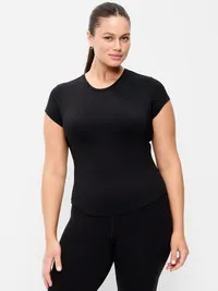 StudioSmooth Short-Sleeve Base Layer Top - Black Jack — view 5