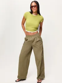 StudioSmooth Short-Sleeve Base Layer Top - Marshy Grass — view 3
