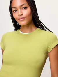 StudioSmooth Short-Sleeve Base Layer Top - Marshy Grass — view 4