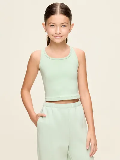 StudioSmooth Sleeveless Top for Girls - Soft Aloe