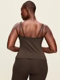 StudioSmooth Strappy Light Support Top - Black Coffee — view 4