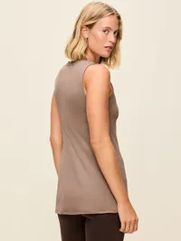 StudioSmooth Tunic Tank - Mocha — view 2