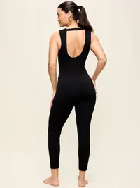 StudioSmooth Twist-Front Jumpsuit - Black Jack — view 5