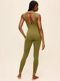 StudioSmooth Twist-Front Jumpsuit - Hearthwood — view 2