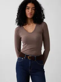 Suede Oversized Belt - Dark brown — view 2