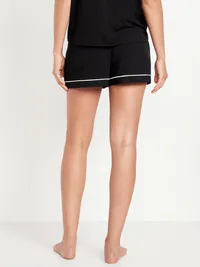Sunday Sleep Knit Jersey Short - Black Jack — view 2