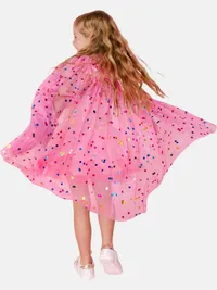 Sweet Wink Confetti Cape - Raspberry — view 2