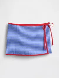 Swim Skort - Blue & red stripe — view 5