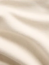Textured Cotton Oversized Half-Zip Pullover - Chino beige — view 4