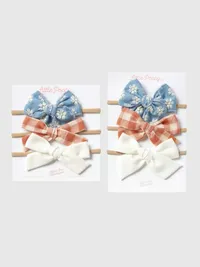 The Aria Headband Bow Set - Multi — view 2