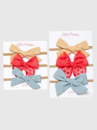 The Dahlia Headband Bow Set - Multi — view 2
